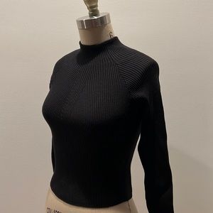 Ribbed Mock Neck Sweater